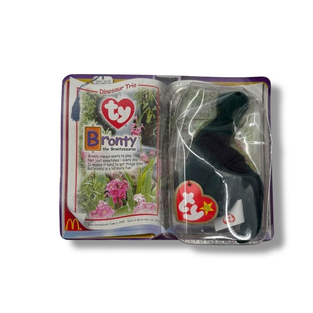 Ty McDonald's Teenie Beanie‎ Babies Bronty Brontosaurus 2000 Sealed New
